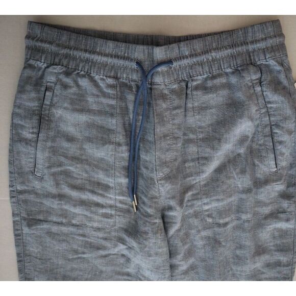 Athleta 531704002 Women's Sz 6-Tall Chambray Blue Retreat Linen Jogger Pants - Picture 5 of 9